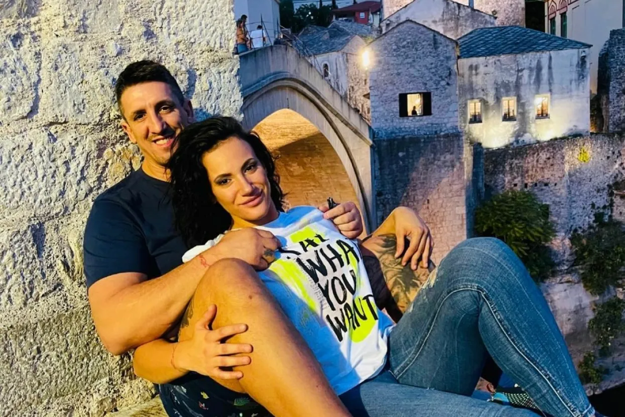 Kristijan Golubović s djevojkom Kristinom Spalević u Mostaru