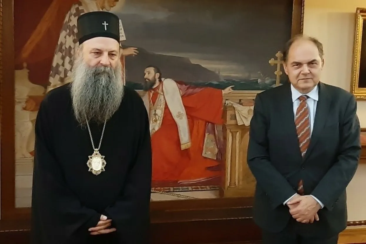 Patrijarh Porfirije i visoki predstavnik Schmidt