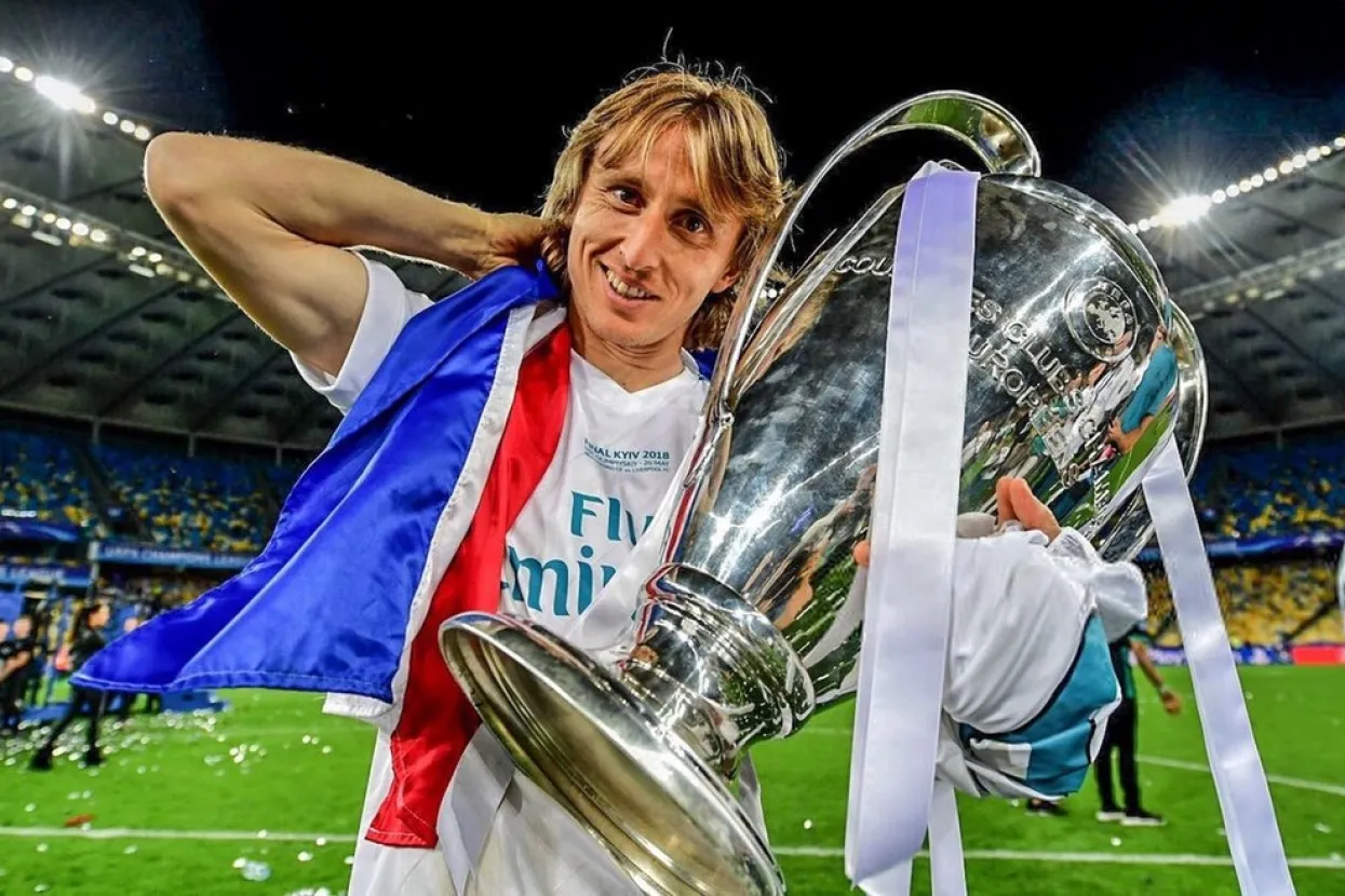 Luka Modrić nakon osvajanja Lige prvaka s Real Madridom