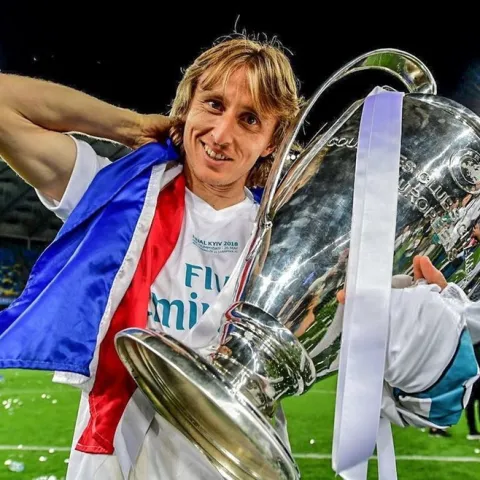 Luka Modrić nakon osvajanja Lige prvaka s Real Madridom