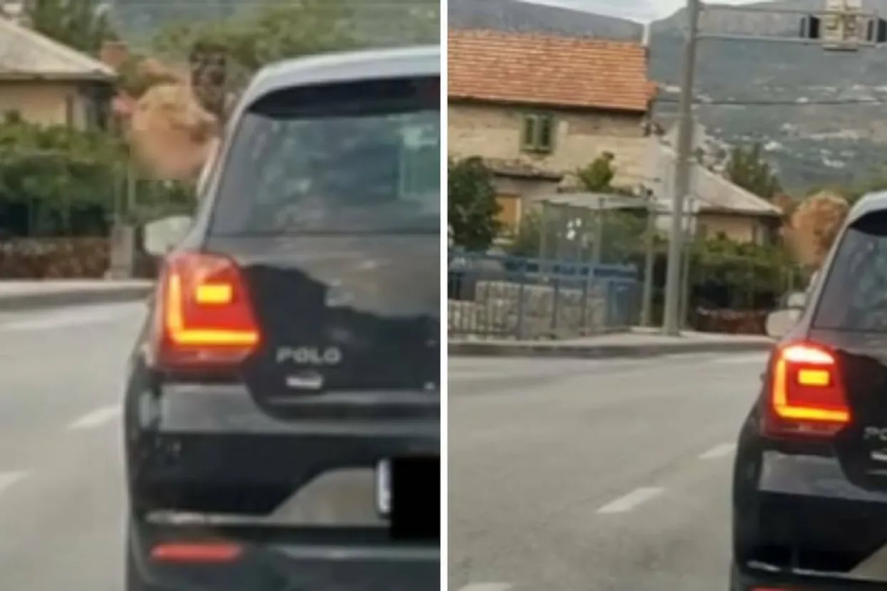 Dijete viri kroz prozor auta