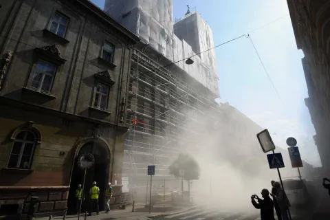 Miniranja svoda bazilike u zagrebačkoj Palmotićevoj