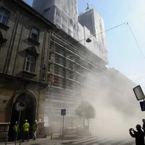 Miniranja svoda bazilike u zagrebačkoj Palmotićevoj