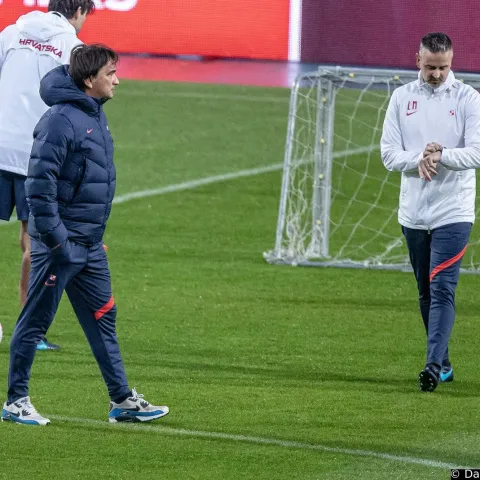 10.10.2021., Osijek - Trening hrvatske nogometne reprezentacije uoci kvalifikacijske utakmice za odlazak na SP 2022. godine u Katar protiv Slovacke. Zlatko Dalic