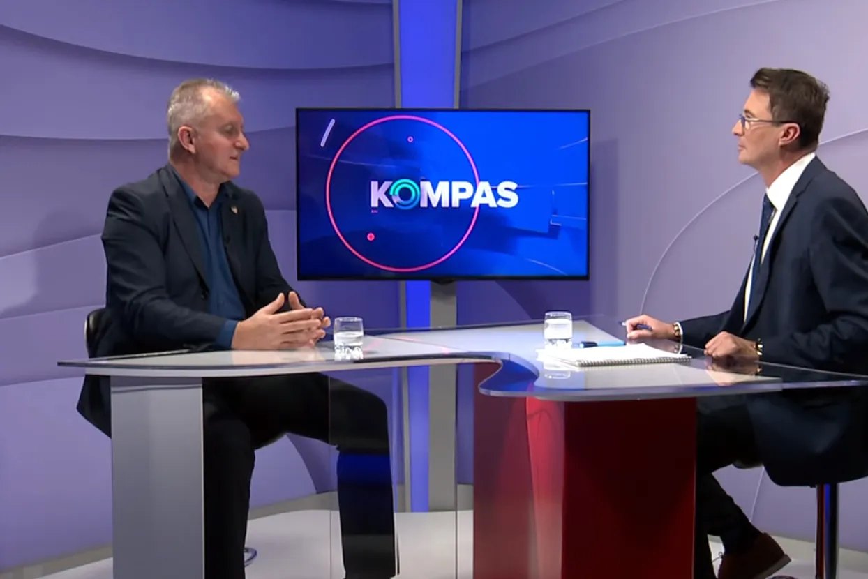 Mario Karamatić i Miroslav Vasilj u emisiji Kompas RTV HB