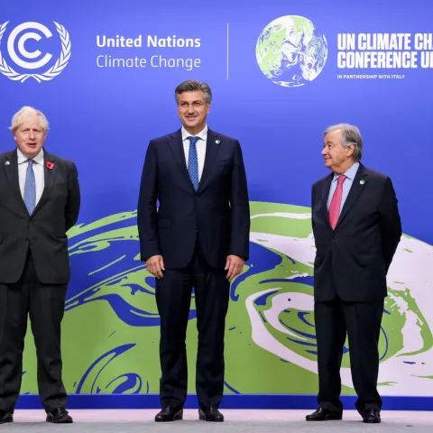 Glasgow, 01.11.2021 - Klimatski samit u Glasgowu. Među svjetskim liderima bio je i hrvatski premijer Andrej Plenković (