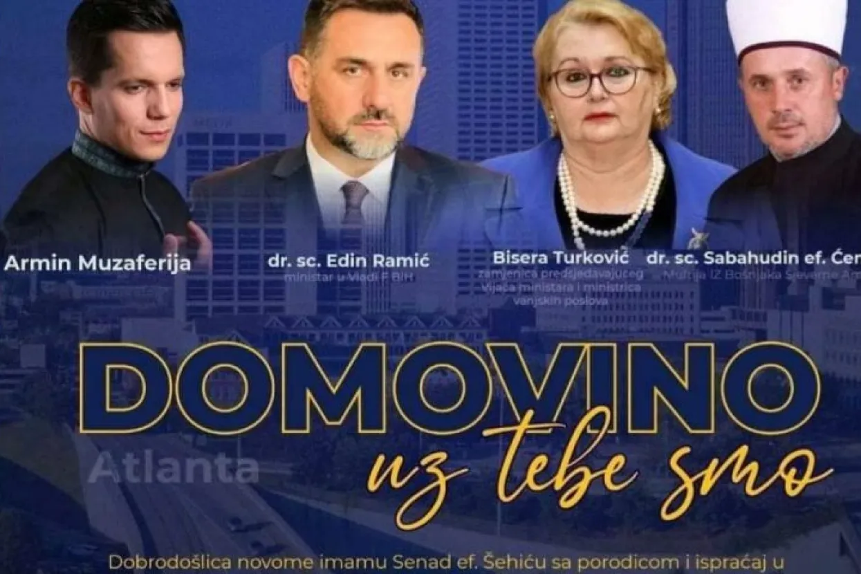 Plakat za večer dobrodošlice novom imamu