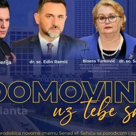 Plakat za večer dobrodošlice novom imamu