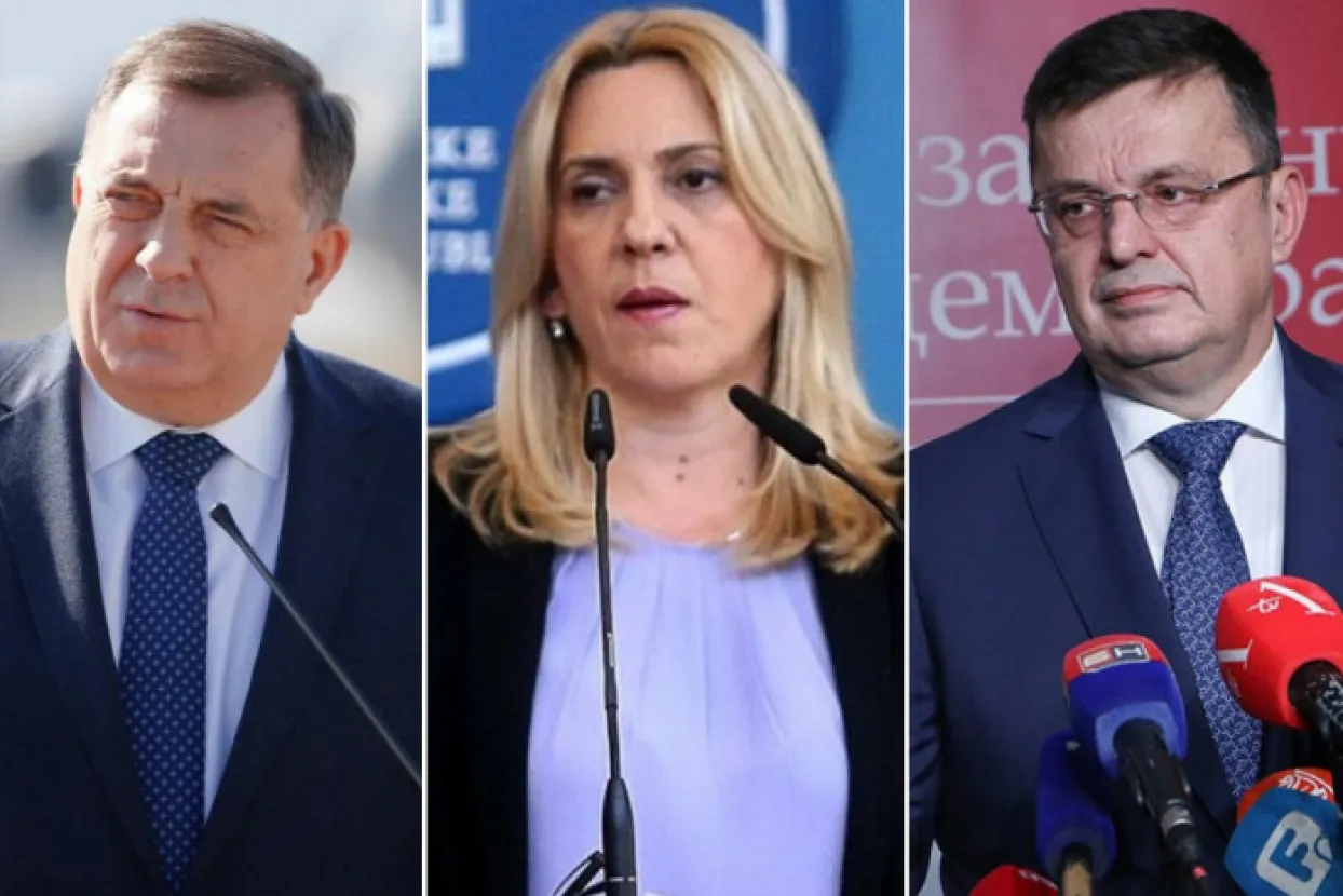Milorad Dodik, Željka Cvijanović i Zoran Tegeltija
