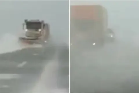 Vjetar i snijeg stvaraju probleme vozačima