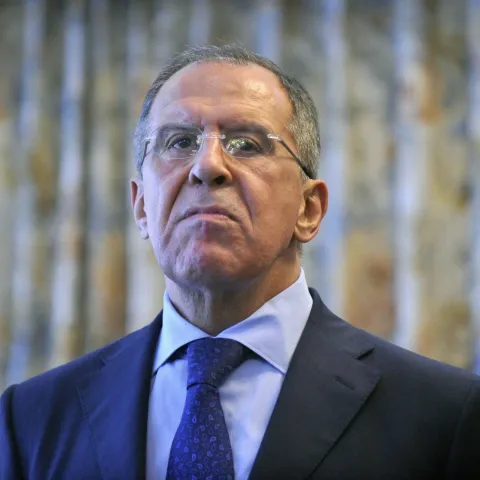 Russia's Foreign Minister Sergey Lavrov looks on during a news conference in Maribor July 8, 2014. Lavrov will attend a ceremony commemorating Soviet World War Two prisoners of war and meetings discussing the South Stream gas pipeline expected to run through Slovenia, as well as Ukraine. REUTERS/Srdjan Zivulovic (SLOVENIA - Tags: POLITICS HEADSHOT)