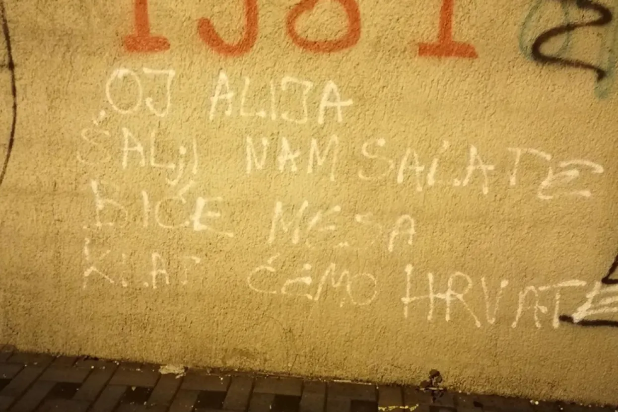 Grafit u mostarskom naselju Vrapčići