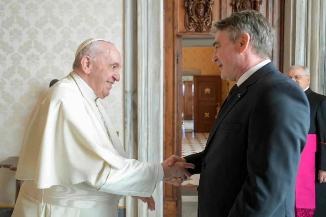 Papa Franjo i Željko Kom&scaron;ić