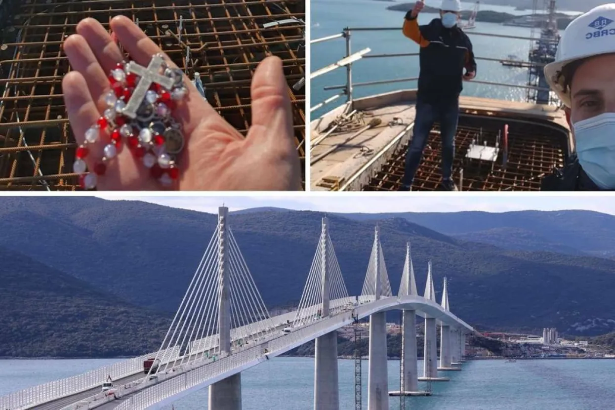 Krunica u Pelješkom mostu