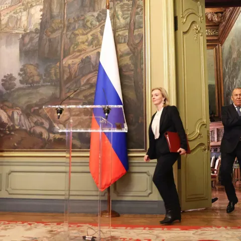 Liz Truss i Sergej Lavrov