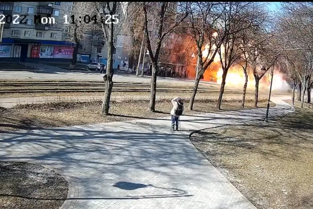 Udar rakete u Kijevu