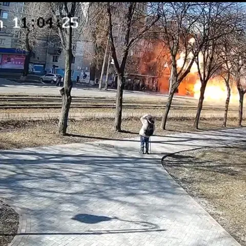 Udar rakete u Kijevu