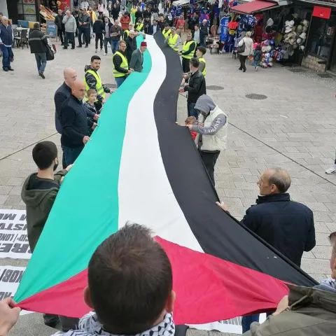 Prosvjedna &scaron;etnja u Sarajevu za narod Palestine