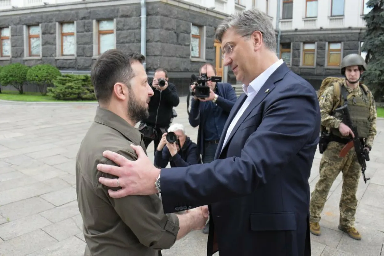 Volodimir Zelenski i Andrej Plenković