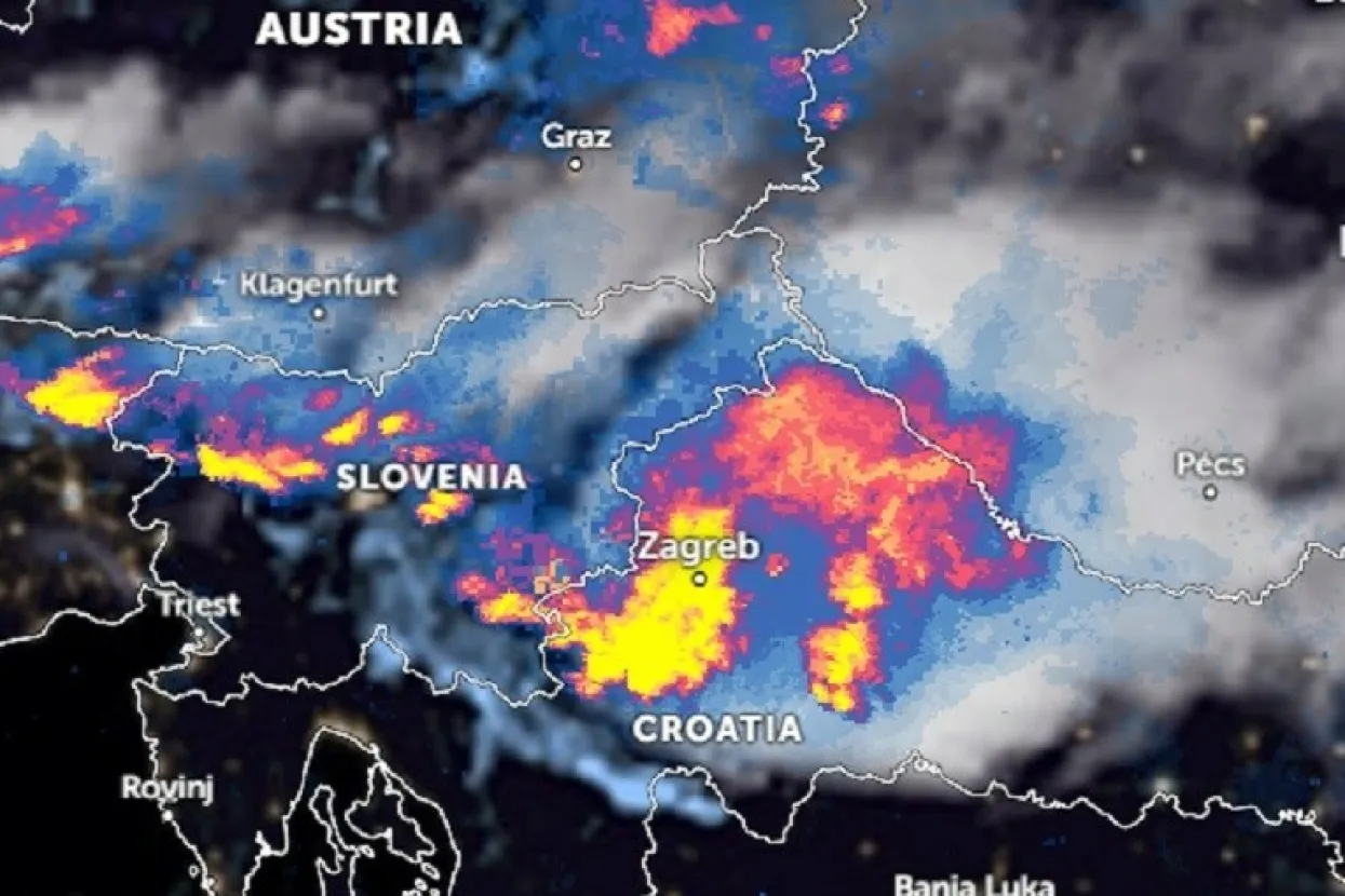 Ovako je razorno nevrijeme nad Hrvatskom izgledalo iz svemira