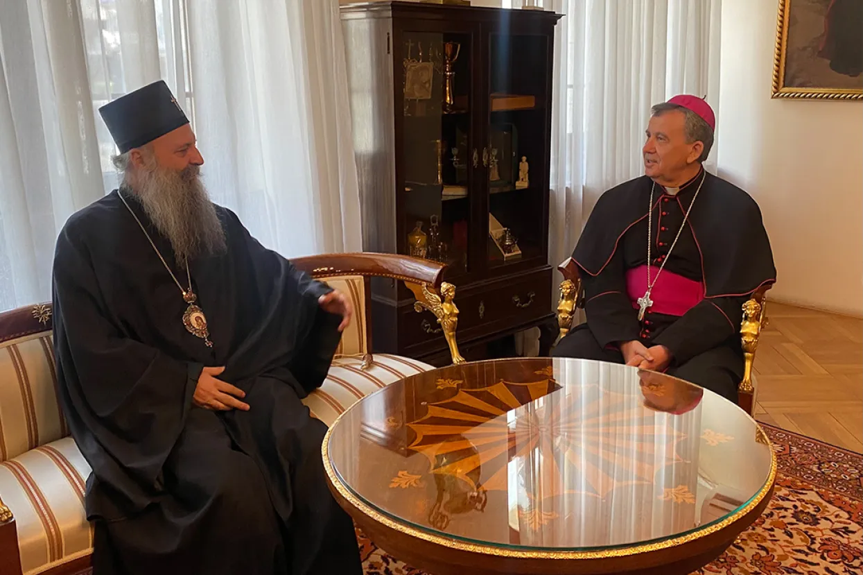 Susret nabidkupa Vuk&scaron;ića i patrijarha Porfirija