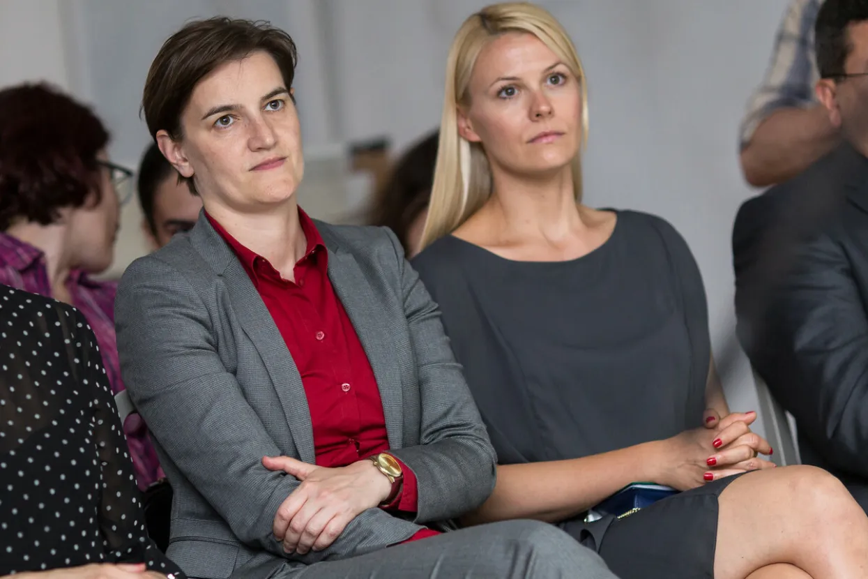 Ana Brnabić i Milica Đurđić