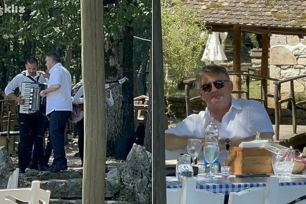 Željko Kom&scaron;ić se veselio uz "Lijepu hanumu", "okitio" harmoniku