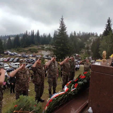 JABLANICA, 28. srpnja (FENA) &ndash; Na Stipića livadi iznad Doljana u općini Jablanica u četvrtak je obilježena 29. godišnjica stradanja 39 hrvatskih civila i branitelja. Foto FENA/Monika Ćubela Savić