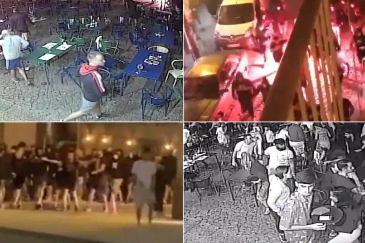 Portugalski mediji: 'Hajdukovi navijači izazvali nerede u Guimaraesu,&nbsp;turisti bježali s trga kako bi spasili živu glavu'