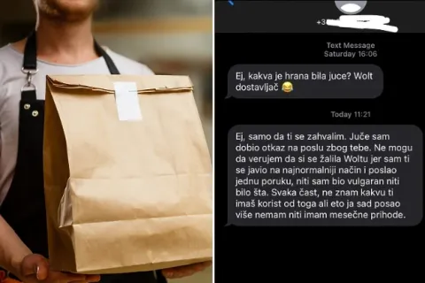 Dostavljač dobio otkaz nakon &scaron;to je poslao poruku djevojci kojoj je donio hranu