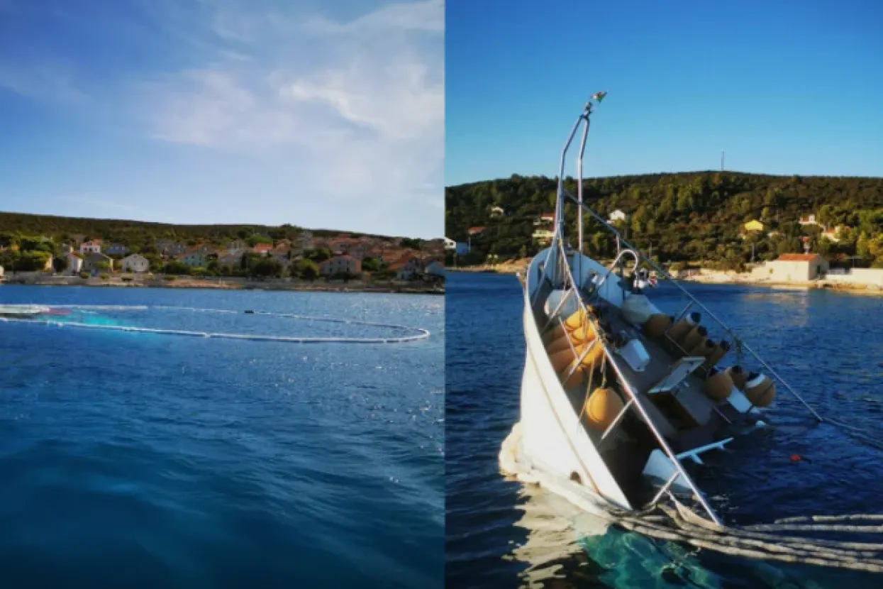 Potonuće jahte kod Malog Lošinja