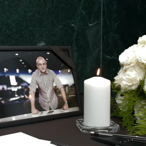 Zagreb,22.08.2022.- U zagrebačkoj muzičkoj akademiji održana je komemoracija povodom smrti novinara Mislava Bage.foto HINA/ Tomislav Pavlek/ tp