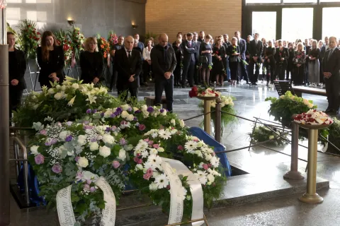 Zagreb, 23.08.2022. - Posljednji ispraćaj novinara, reportera i urednika Nove TV Mislava Bage na Krematoriju.