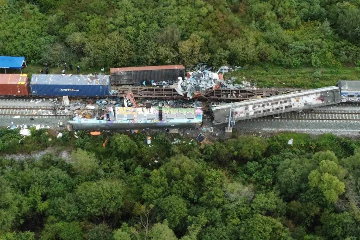 10.09.2022., Novska - Sudar teretnog i putnickog vlaka kod mjesta Rajic kod Novske u kojem je smrtno stradalo vise osoba. Photo: Davor Javorovic/PIXSELL