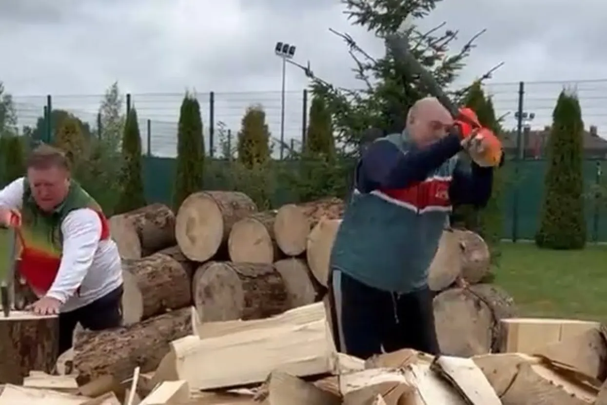 Luka&scaron;enko cijepa drva i ruga se Europi