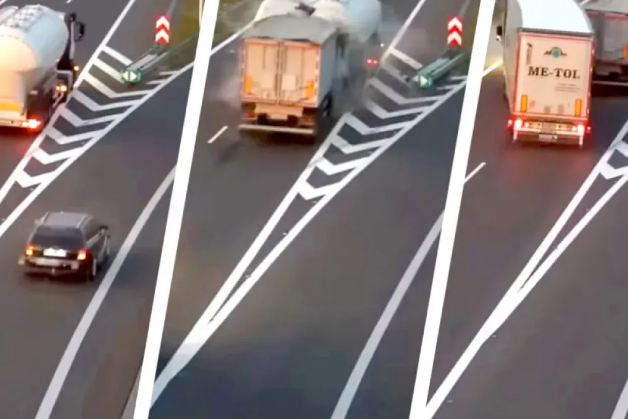 Sudar kamiona na autocesti u Poljskoj