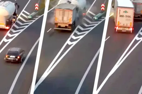 Sudar kamiona na autocesti u Poljskoj