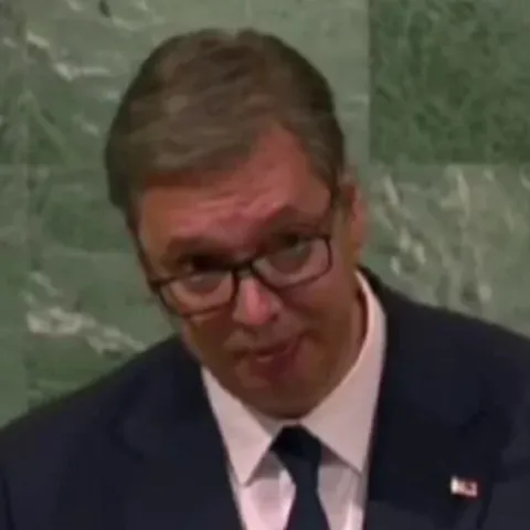 Aleksandar Vučić za govornicom UN-a