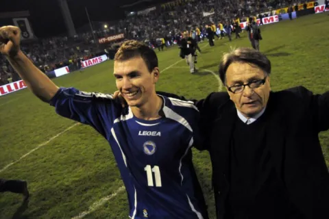 Edin Džeko i Miroslav Blažević