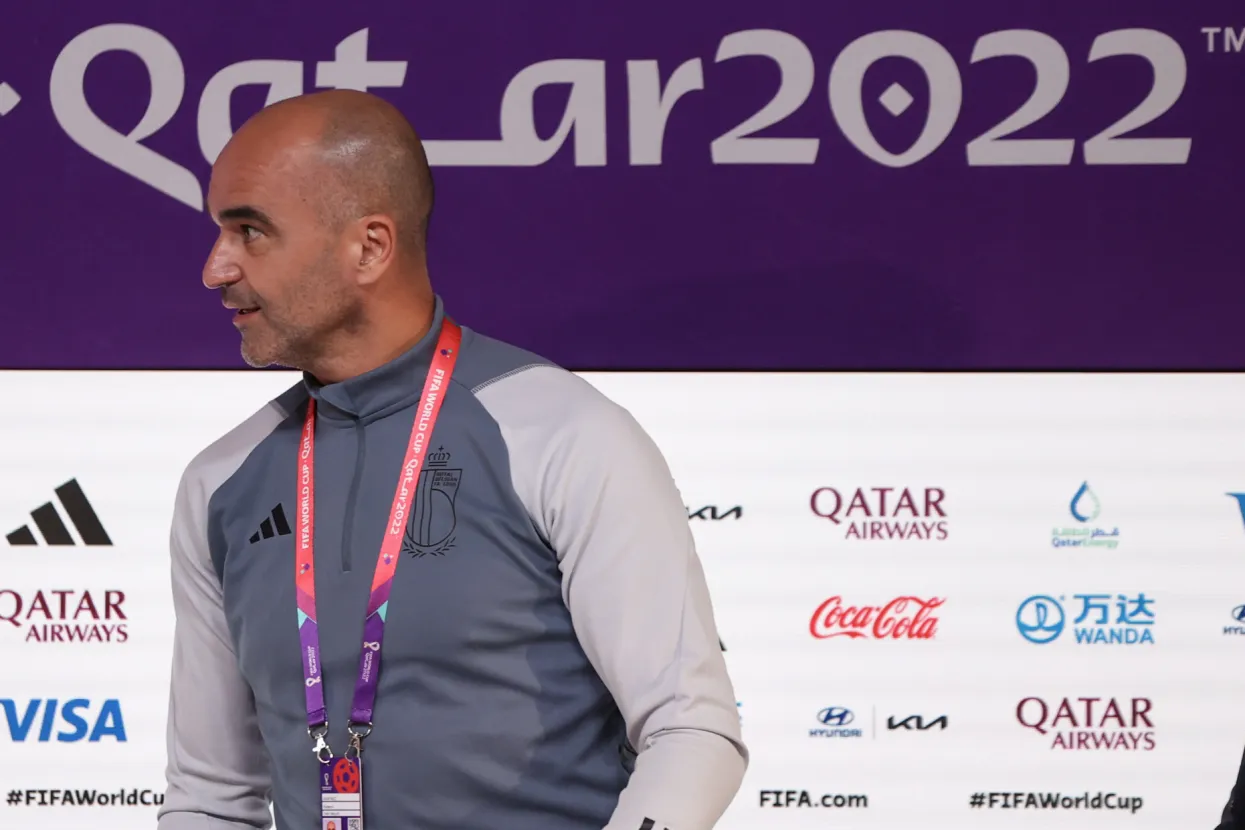 Doha, 30.11.2022 - Službena tiskovna konferencija Belgijske nogometne reprezentacije u Qatar National Convention Centru pred sutrašnju utakmicu 3. kola skupine F između Hrvatske i Belgije. Na slici izbornik Roberto Martinez.