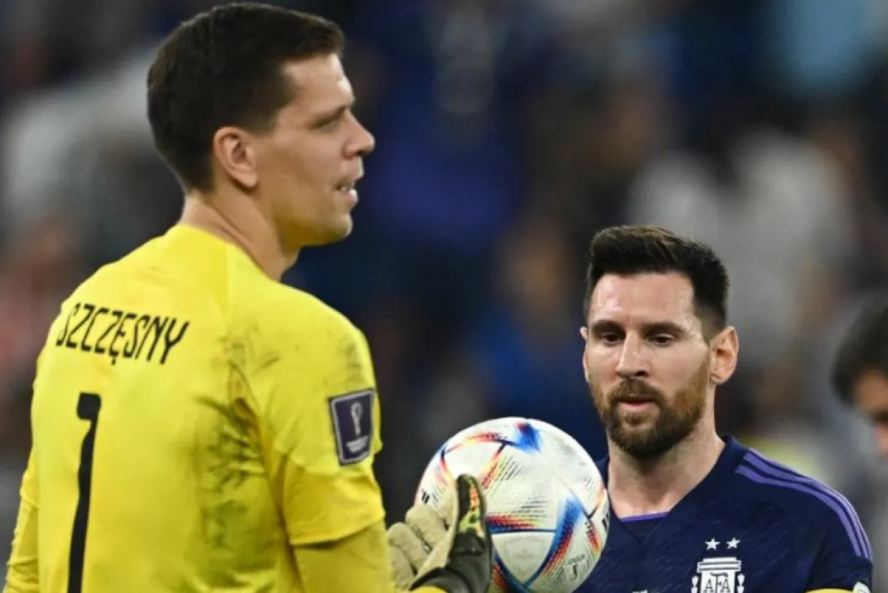 Wojciech Szczesny i Lionel Messi
