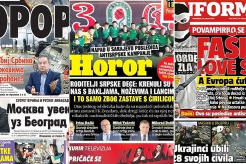Naslovnice srpskih tabloida