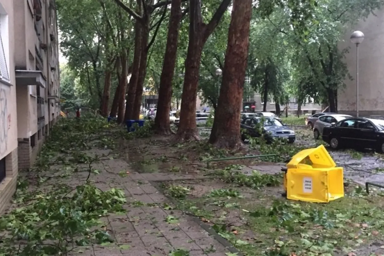 Olujno nevrijeme u Osijeku (Ilustracija)