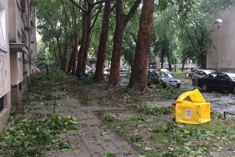 Olujno nevrijeme u Osijeku (Ilustracija)