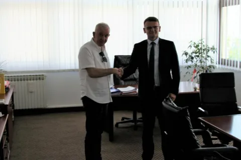 Predsjednik Vlade Posavske županije (PŽ) Đuro Topić u Orašju primio gospodarstvenika Vlatka Barbarića, direktora i vlasnika tvrtke Union Foods Ljubuški