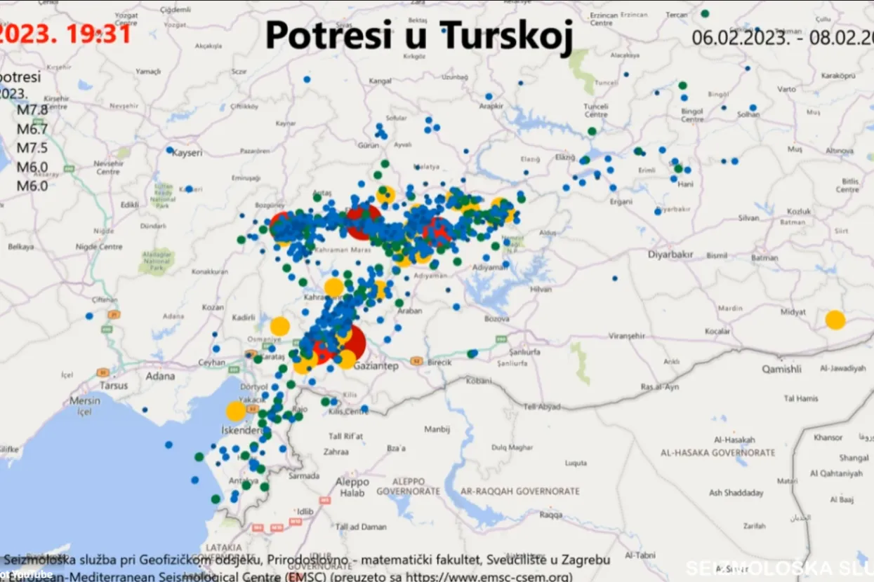 Tijek potresa u Turskoj i Siriji