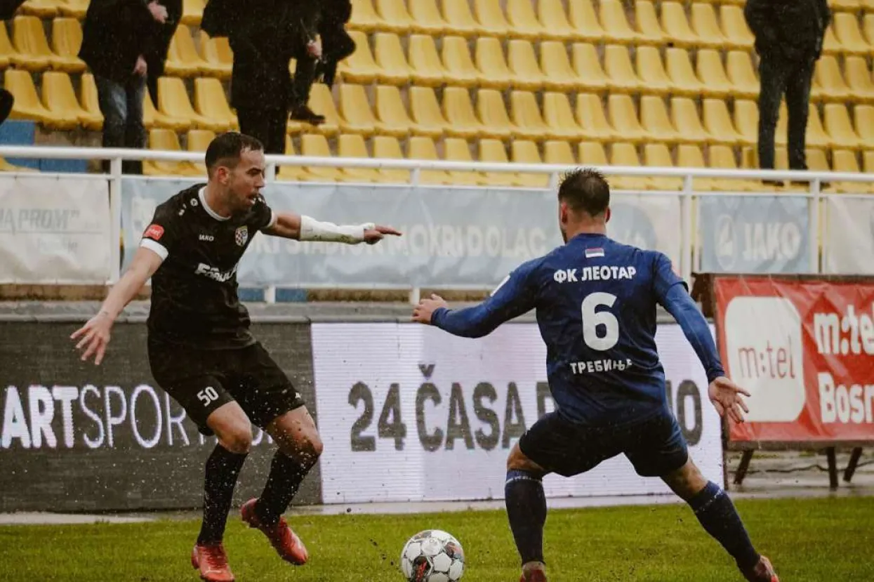 Posu&scaron;je i Leotar podijelili bodove na natopljenom terenu