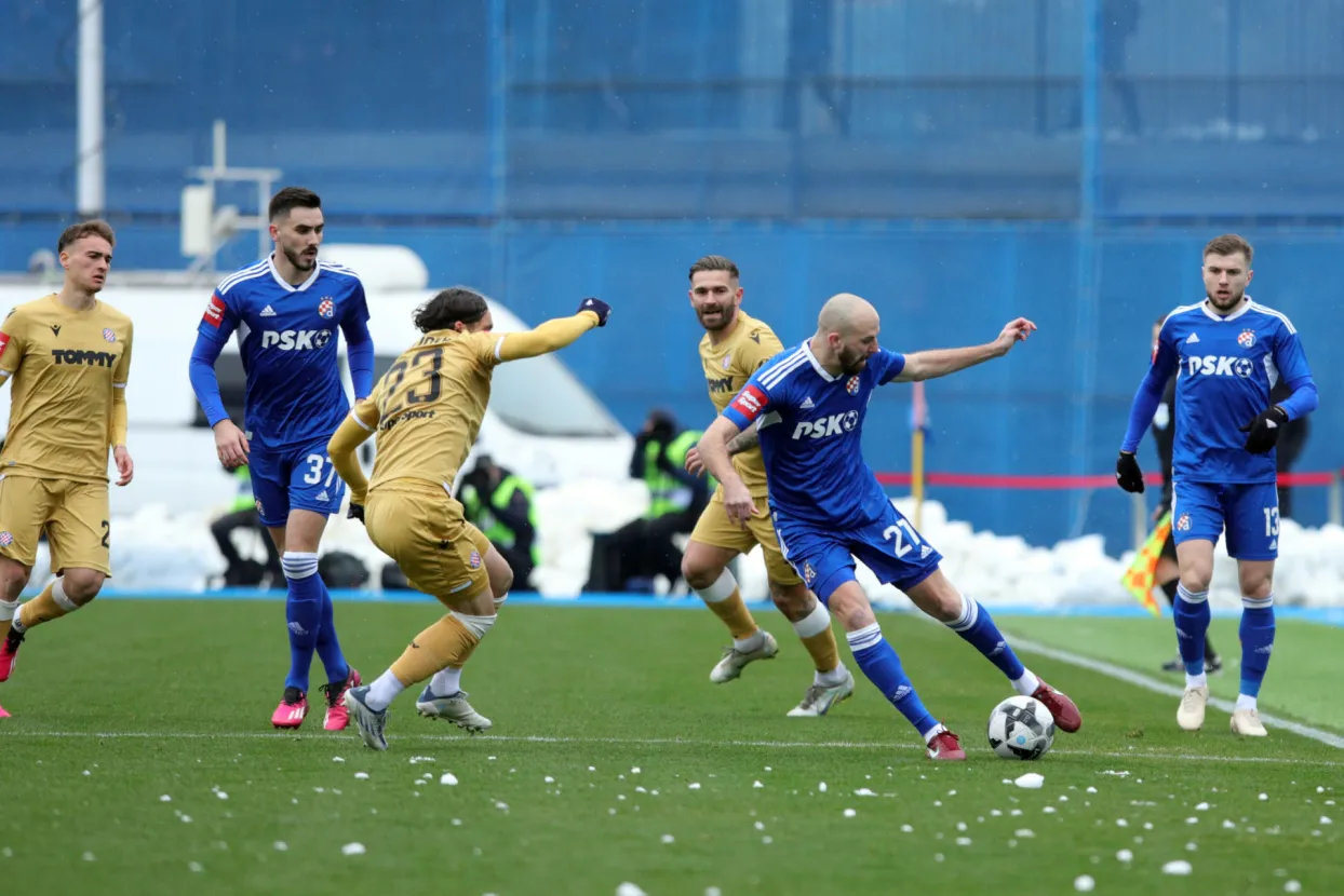 Zagreb, 26.2.2023.- Utakmica 23. kola HNL-a Dinamo - Hajduk na stadionu Maksimir.
