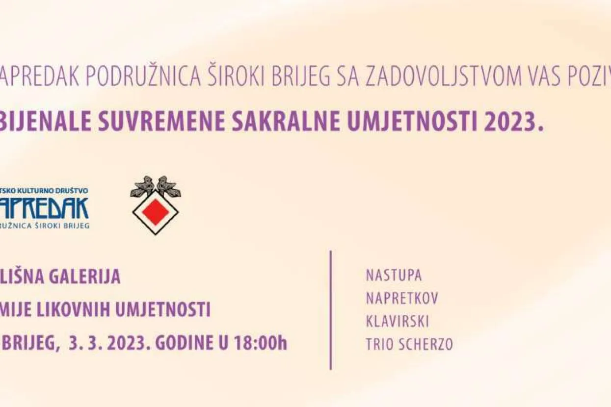 Prvo Bijenale suvremene sakralne umjetnosti 2023. u &Scaron;irokom Brijegu