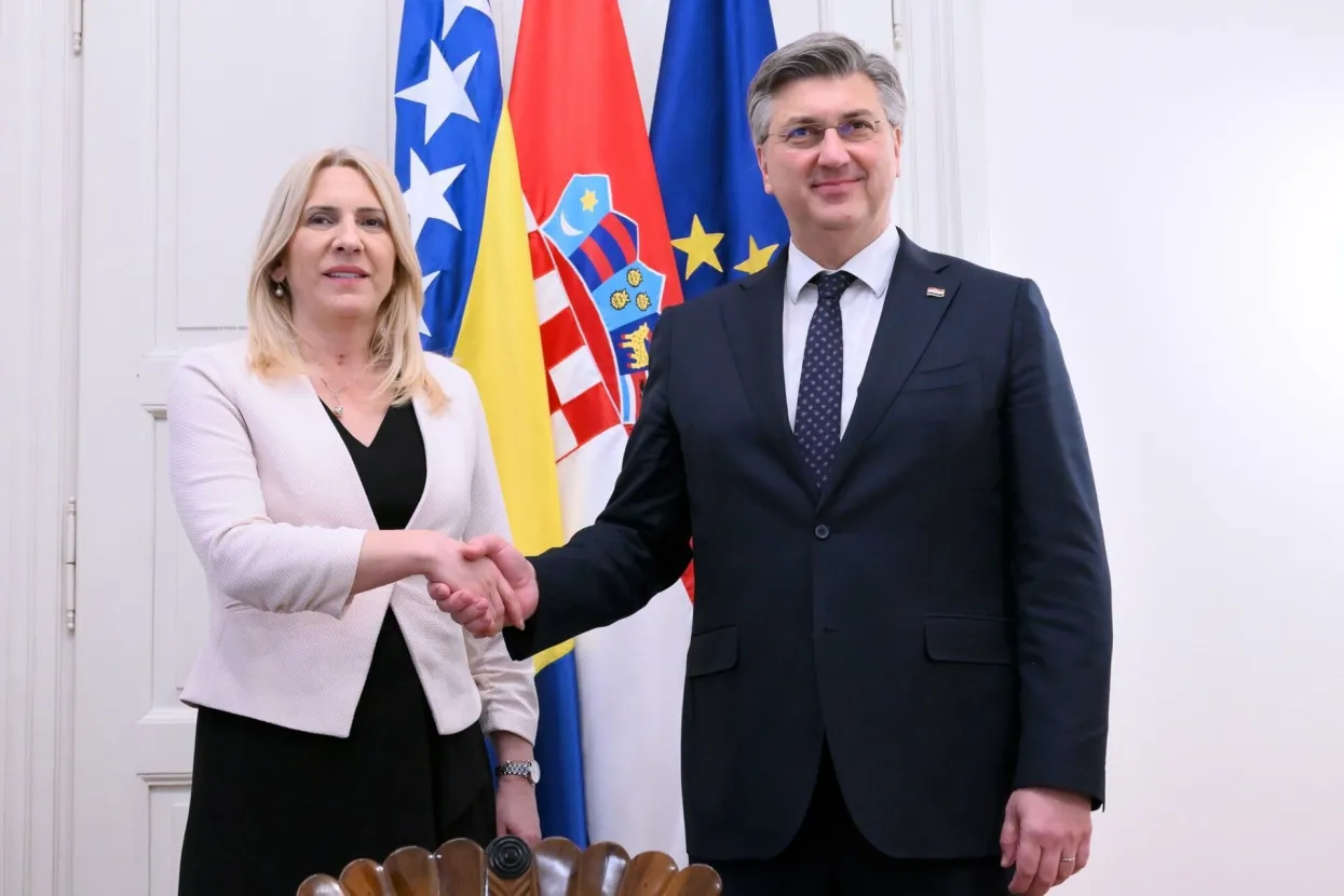 Željka Cvijanović i Andrej Plenković